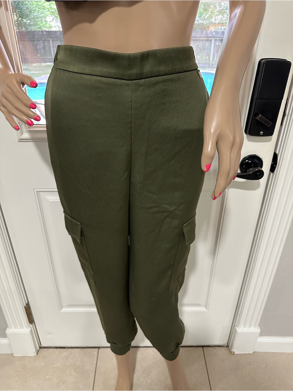 Ted Baker Olive Green Cargo Jogger Pants